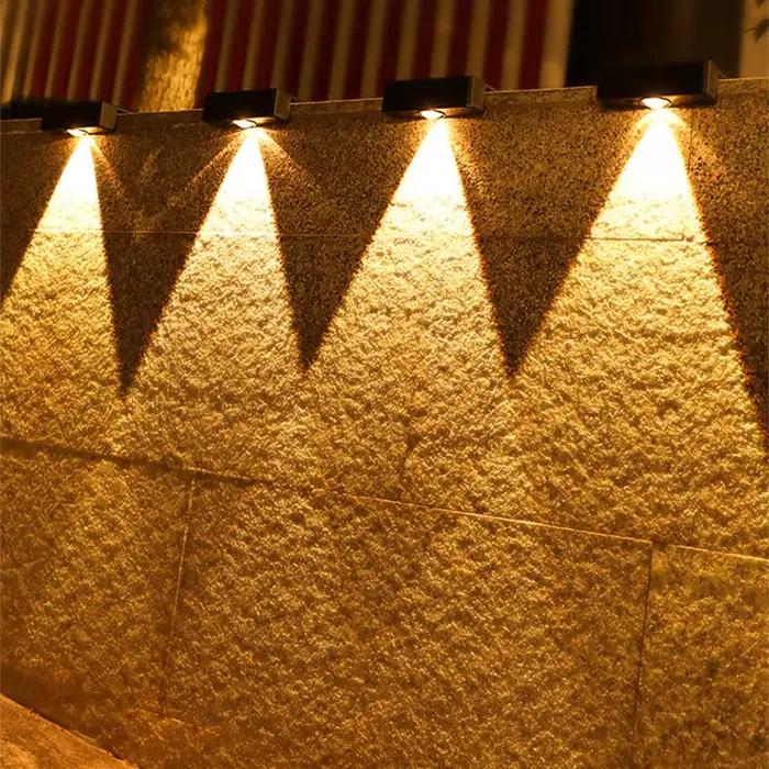 LED lampes de jardin solaires Super lumineux étanche lampes à énergie solaire balcon escaliers éclairage public lumière du soleil extérieure LED lumières