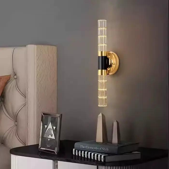 Tige de cristal lumière LED applique murale moderne chambre chevet salon