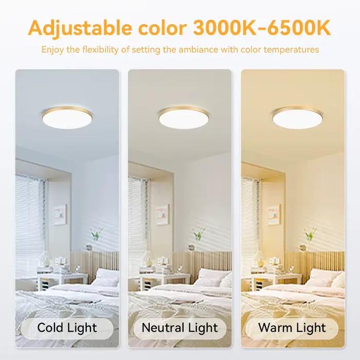 Plafonniers LED pour salle de bain IP44 étanche intérieur cuisine lumière AC165-265V 18W/30W/40W chambre plafonnier pour panneau de maison