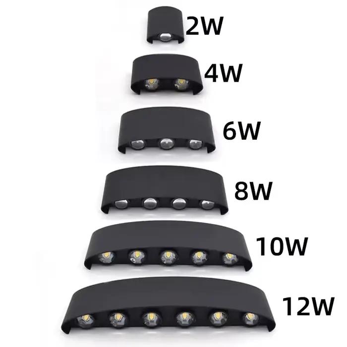 Applique murale LED en aluminium, étanche, pour extérieur, jardin, clôture, intérieur, chambre, chevet, salon, escalier