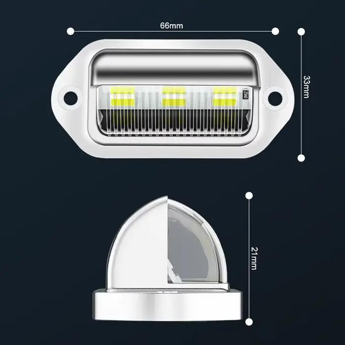 Feux de plaque d'immatriculation 6 LED pour camion, feux de position latéraux, feux de sécurité pour voiture, remorque, camping-car, van, bateau, pick-up, lampes de porte extérieures et intérieures 12