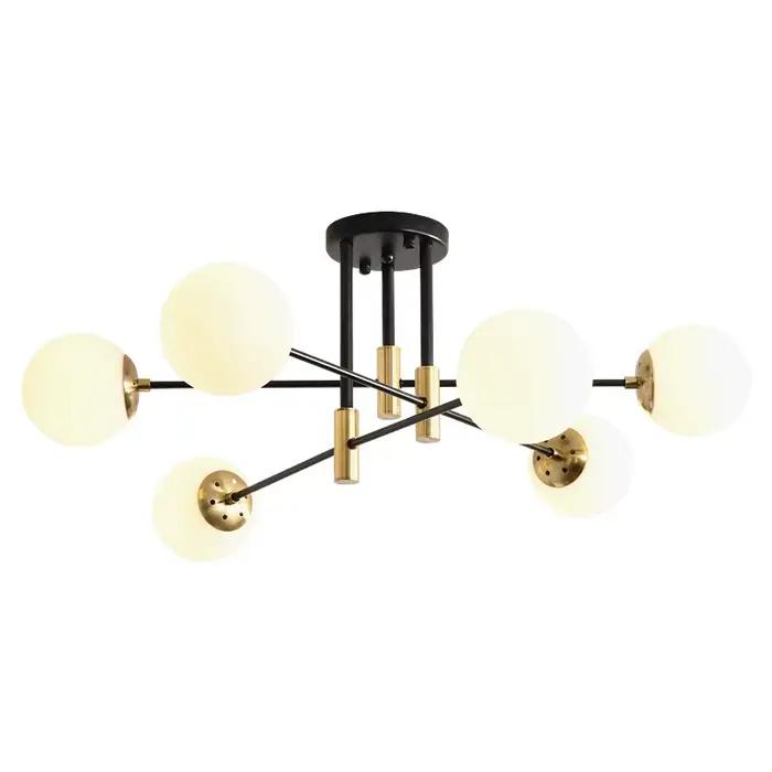 Nordique noir or LED lustre moderne chambre salon salle à manger étude lustre maison décoration intérieure lampes d'éclairage