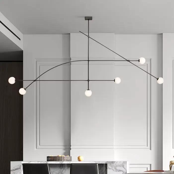 Plafonnier Suspendu Noir au Design Moderne