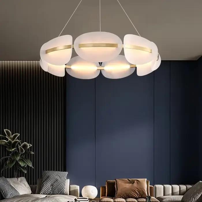 Moderne acrylique feuille Led lustres éclairage salon salle à manger décor suspension lampe maison chambre cuisine suspendus lumières Luminaire