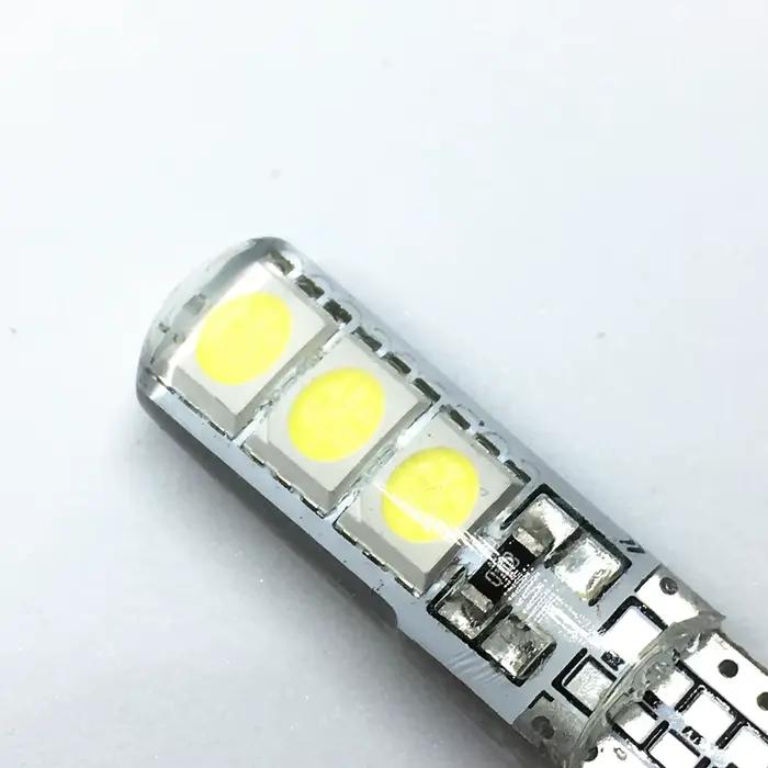 Lampe dôme de lecture led W5W, T10 194 2825 WY5W 6 SMD, Gel de silice, étanche, lumière de cale, ampoule de stationnement automobile, coque en Silicone, lampe de lecture