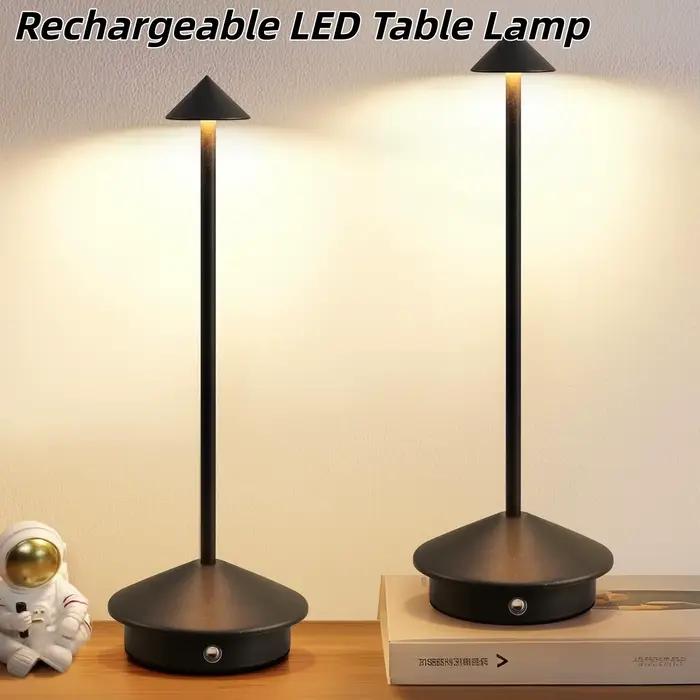 Lampe de Table LED sans fil avec capteur tactile, Rechargeable, 3 couleurs, lampe de bureau, chevet, lumière ambiante créative, décoration de salle, veilleuse