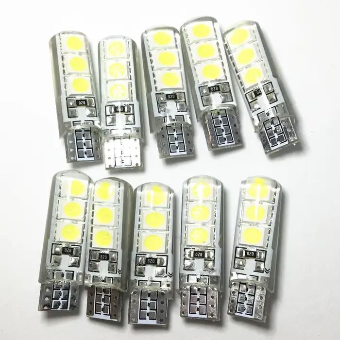 Lampe dôme de lecture led W5W, T10 194 2825 WY5W 6 SMD, Gel de silice, étanche, lumière de cale, ampoule de stationnement automobile, coque en Silicone, lampe de lecture