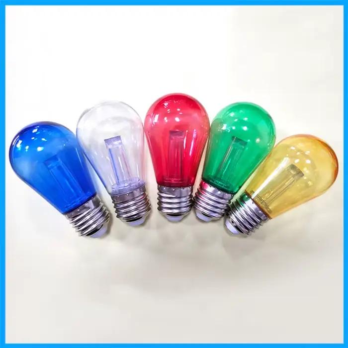 Ganliland – ampoules LED colorées E27 S14 220V 2W, lampe en plastique blanc chaud 2700K, rvb, pour décoration de fête de jardin, PC