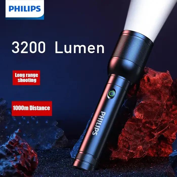 2025 nouveau Philips SFL8168 3200 Lumen lampe de poche LED 1000m Portable puissant lampes de poche lumineuses lampe de Camping pour la randonnée en plein air
