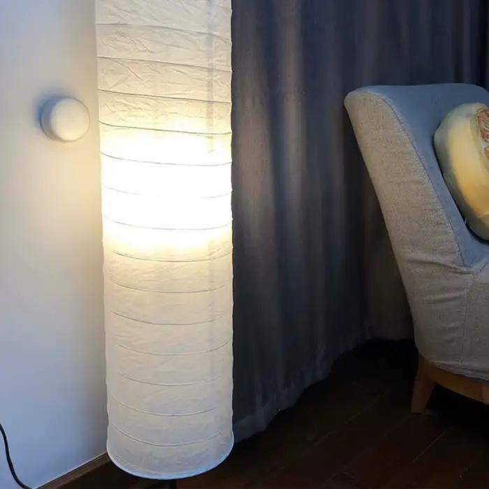 Abat-jour de lampe sur pied de style nordique minimaliste, en papier, pour la maison, l'hôtel, la chambre à coucher, sans support