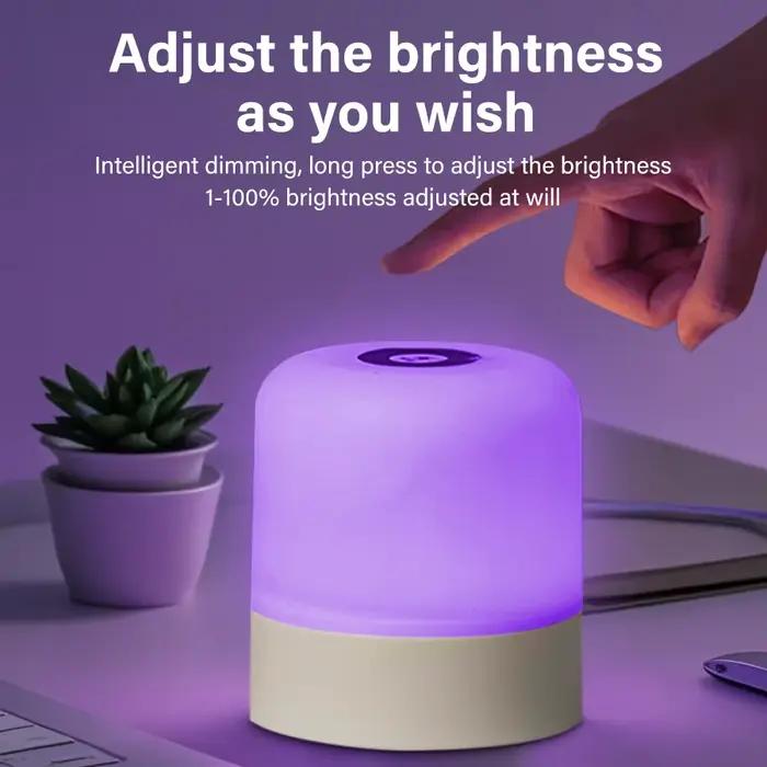 Lampe de Table lampe de chevet pour chambre à coucher 16 couleurs changeantes tactile veilleuse RGB à distance réglable Rechargeable Portable lumière de pièce