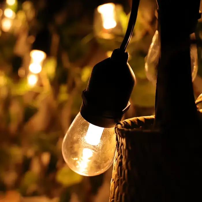 Ganliland – ampoules LED colorées E27 S14 220V 2W, lampe en plastique blanc chaud 2700K, rvb, pour décoration de fête de jardin, PC