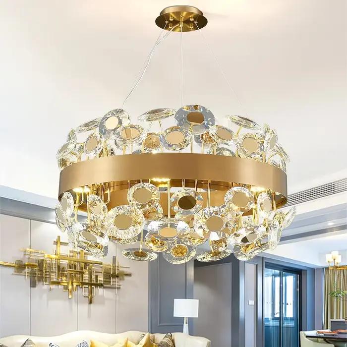 Lustres modernes pour salon luxe cristal suspension cuisine île suspension lampe éclairage intérieur décor Lustre luminaire