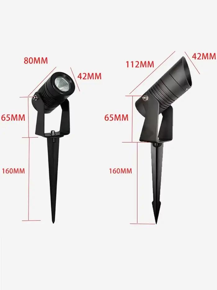 Éclairage de jardin LED extérieur 5W 7W 10W 15W lampe de pelouse à pointe éclairage étanche projecteurs de chemin de jardin AC220V DC12V 24V