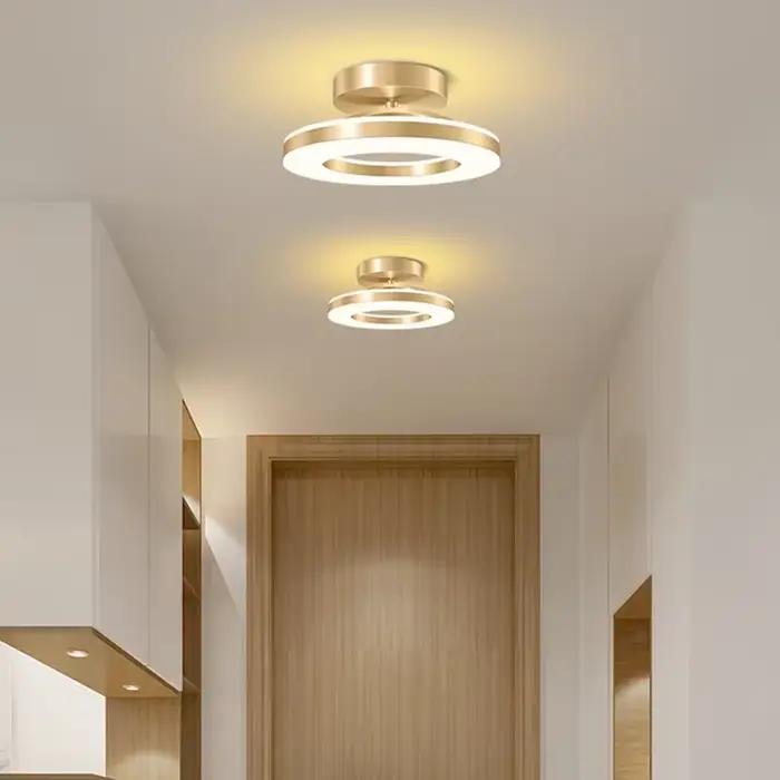 Plafonnier LED nordique moderne or éclairage intérieur décoration maison chambre salon balcon entrée étude occassions spéciales
