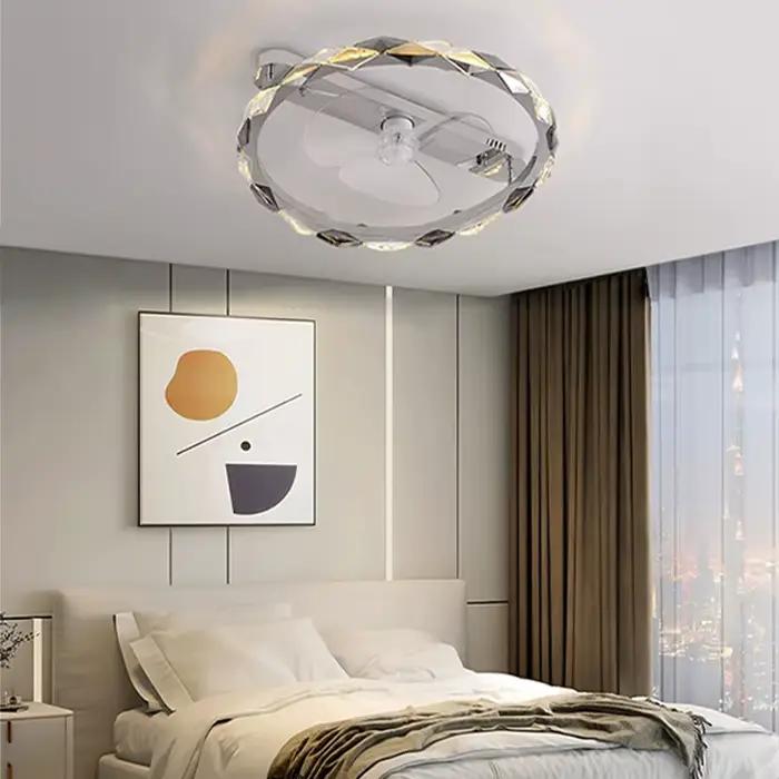 Nouveau Lustre Moderne 2026 à Anneaux, Plafonnier LED en Cristal Dimmable pour Toute la Maison, Luminaire Décoratif Intérieur