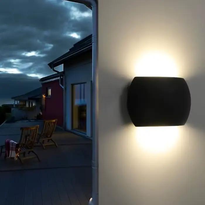 Applique murale LED, éclairage intérieur créatif étanche extérieur supérieur et inférieur, salon, chambre à coucher, lumière de cour