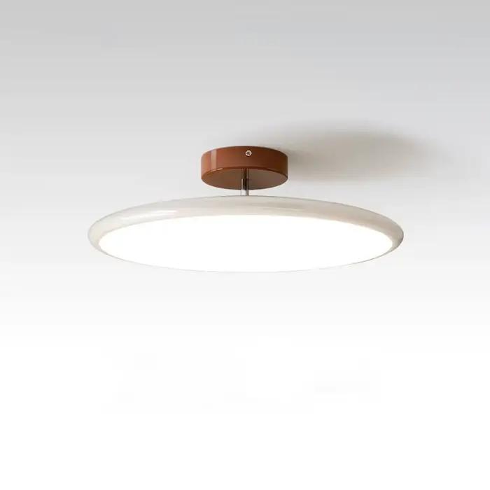 Plafonnier Led nordique circulaire à intensité variable, luminaire décoratif d'intérieur, idéal pour une chambre à coucher, un salon ou un bureau