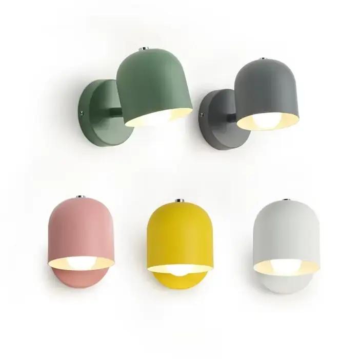 Macaron lampe de chevet applique chambre salon Simple couloir Led personnalité créative balcon Restaurant escalier applique
