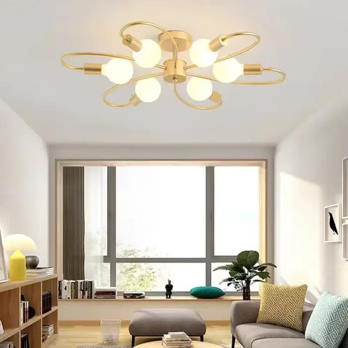 Mini Plafonnier LED en Fer Forgé au Design Industriel Rétro