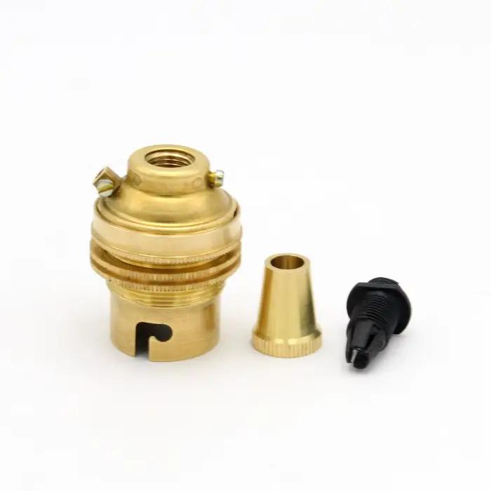 Support de lampe traditionnel en métal à baïonnette B22, avec anneaux d'abat-jour, douille d'ampoule Vintage en laiton massif