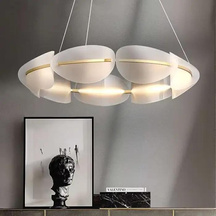 Moderne acrylique feuille Led lustres éclairage salon salle à manger décor suspension lampe maison chambre cuisine suspendus lumières Luminaire