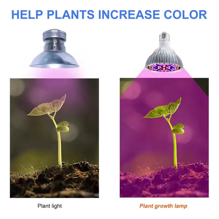 Lampe LED à spectre complet pour plantes, lampe E27 pour culture hydroponique intérieure, ampoule de croissance LED 18W 28W 30W 50W 80W 100W