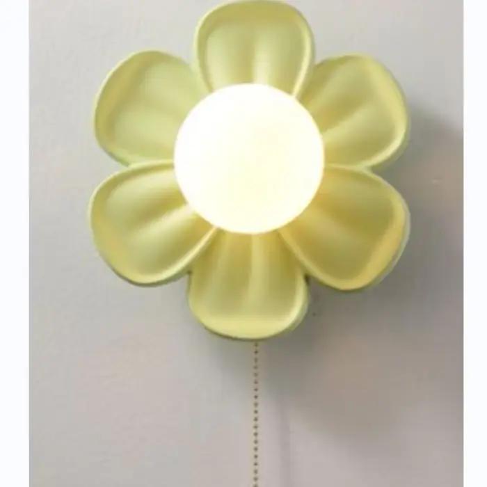 Crème vert pétales plafonnier couloir allée balcon porche escalier plafonnier applique murale résine fleur mur lmap décor intérieur