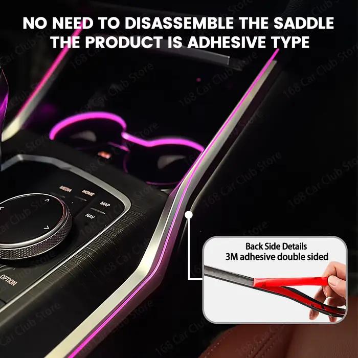 LED 11 couleurs adhésif console centrale lumière de selle lumière ambiante pour BMW nouvelle série 3/4 G20 G22 M3 M4 voiture Console lumière de selle