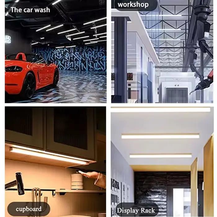 Veilleuse LED tube bleue personnalisable pour chambre salon couloir cuisine garage plafonnier美好生活装饰LED夜灯管,适用于卧室、客厅、走廊、厨房和车库