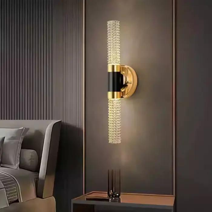 Tige de cristal lumière LED applique murale moderne chambre chevet salon