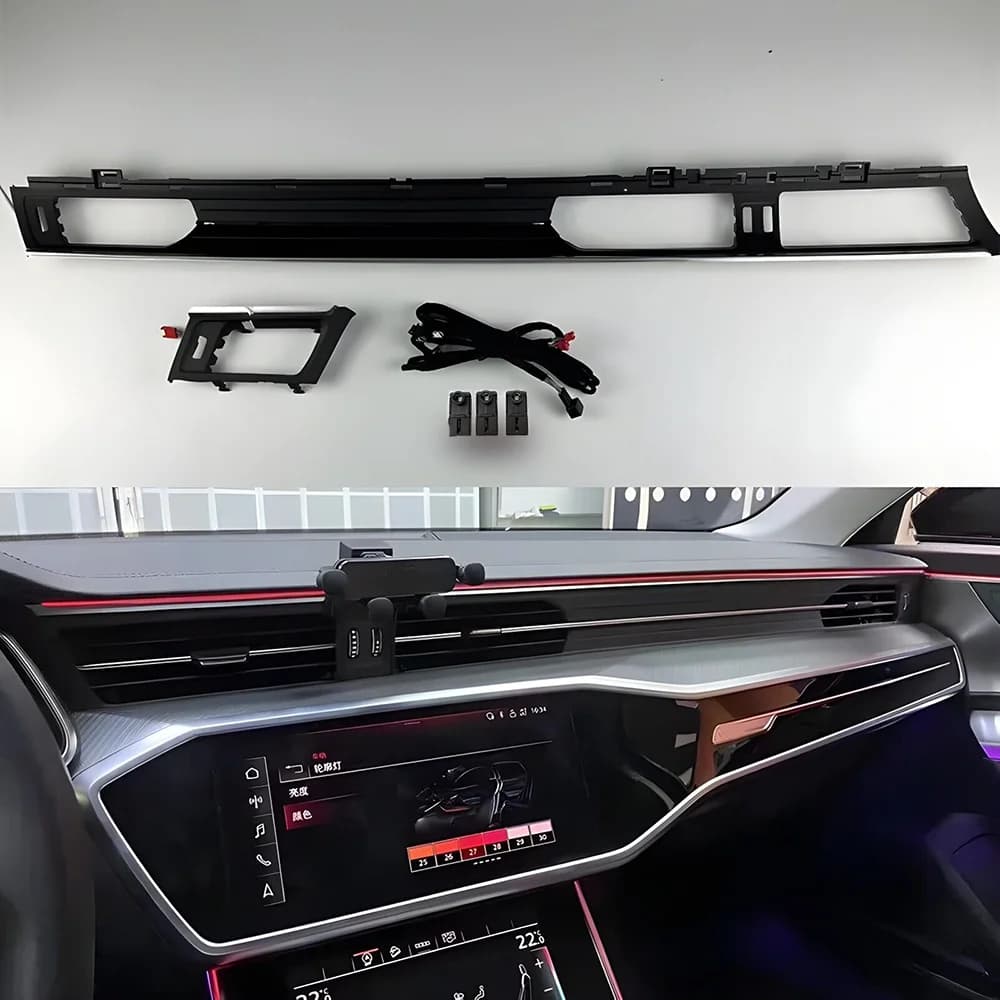Éclairage ambiant pour Audi A6 C8 A7 2018 bandes intérieures panneau copilote LED bande lumières tab