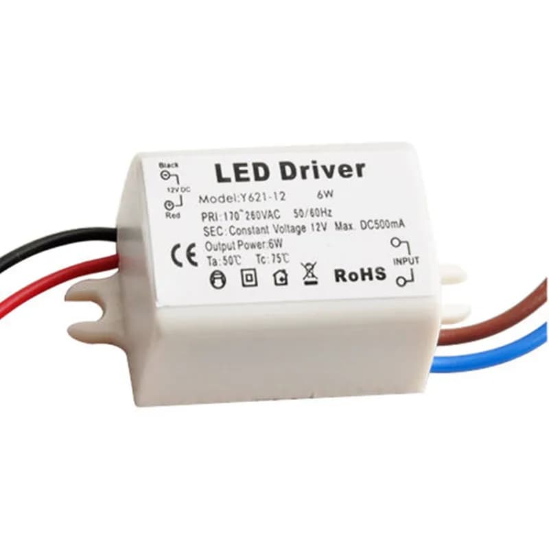 Pilote LED 6W 10W, courant Constant 500mA 830ma Watt, transformateur d'éclairage, alimentation élect