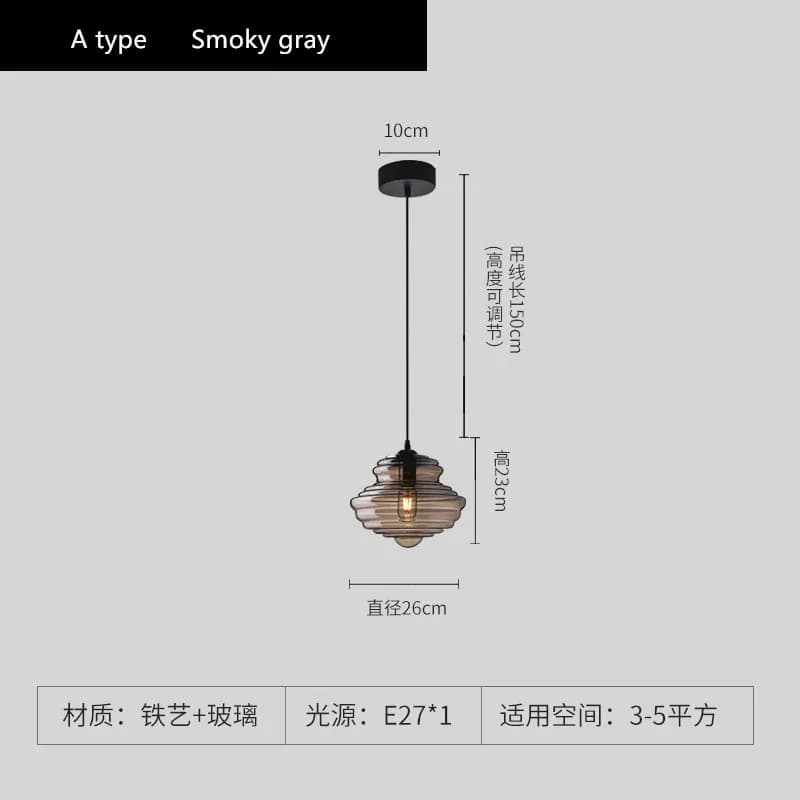 Lampe Suspendue Industrielle Rétro en Verre, pour Salle à Manger, Restaurant, Bar, Escalier Créatif,