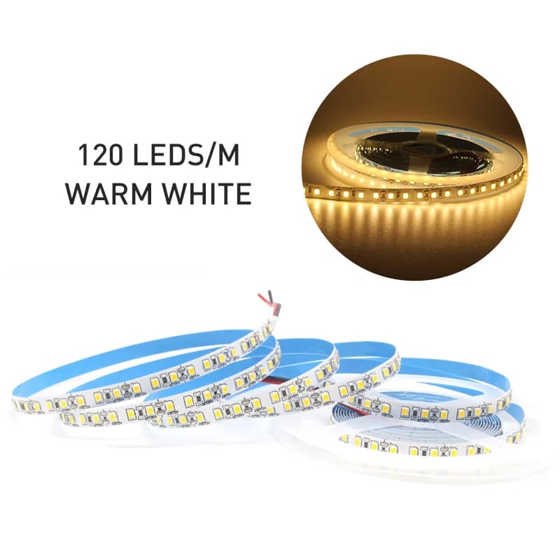 Bande lumineuse LED Flexible, lumière blanche chaude, décoration de maison, SMD 2835, 1M 2M 3M 4M 5M