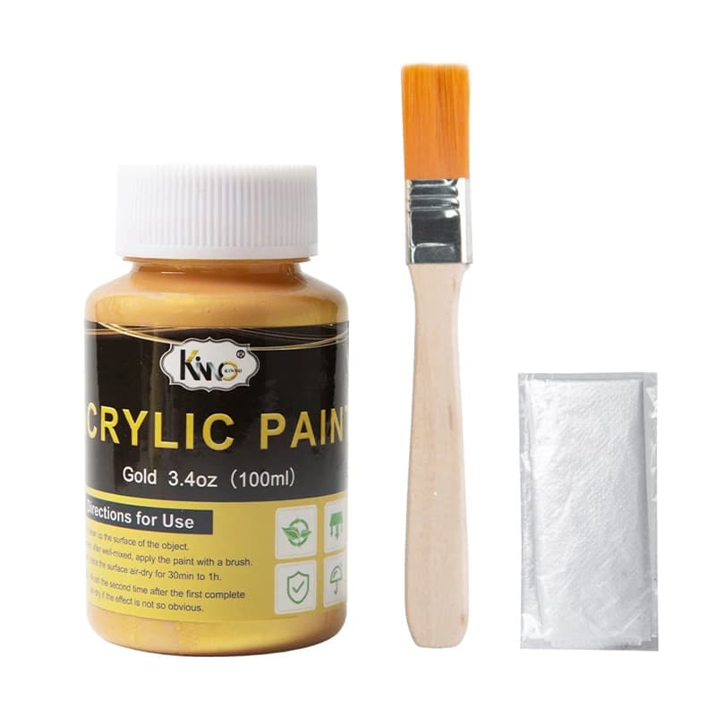 100ml par bouteille peinture acrylique dorée bricolage peinture métallique peinture murale Foguang o