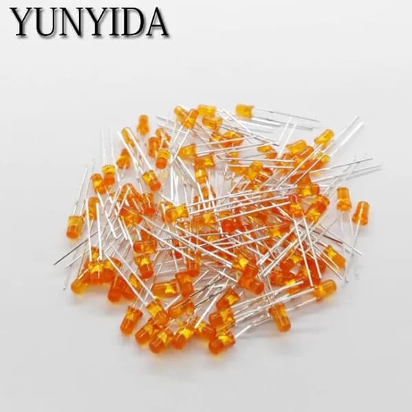 3mm LED rouge vert bleu jaune Orange blanc diode électroluminescente 100 PCS/LOT