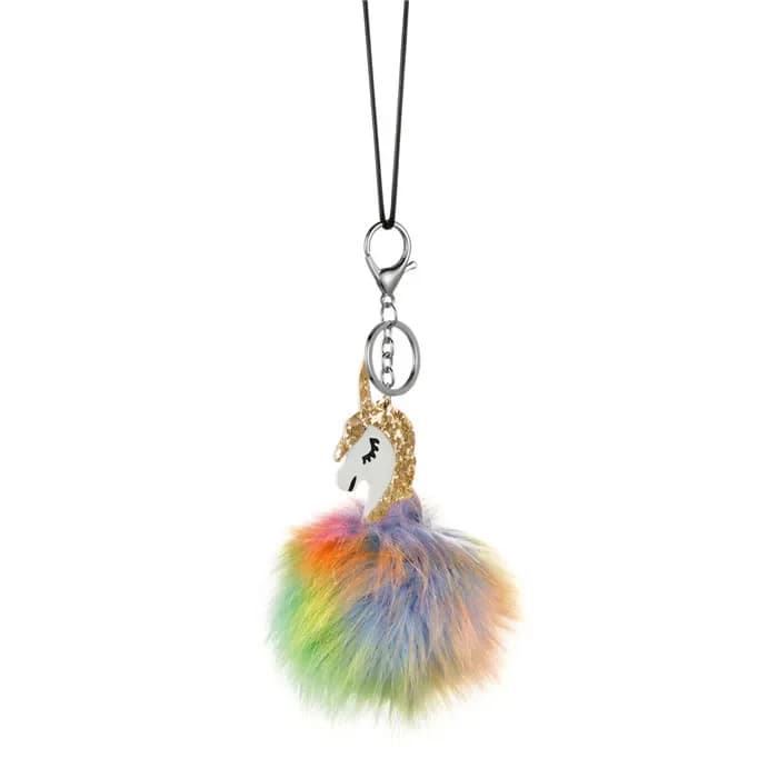 Pendentif de voiture Fluffy Nairobi Orn, ornements de suspension, pompon en fourrure mignon, décor d