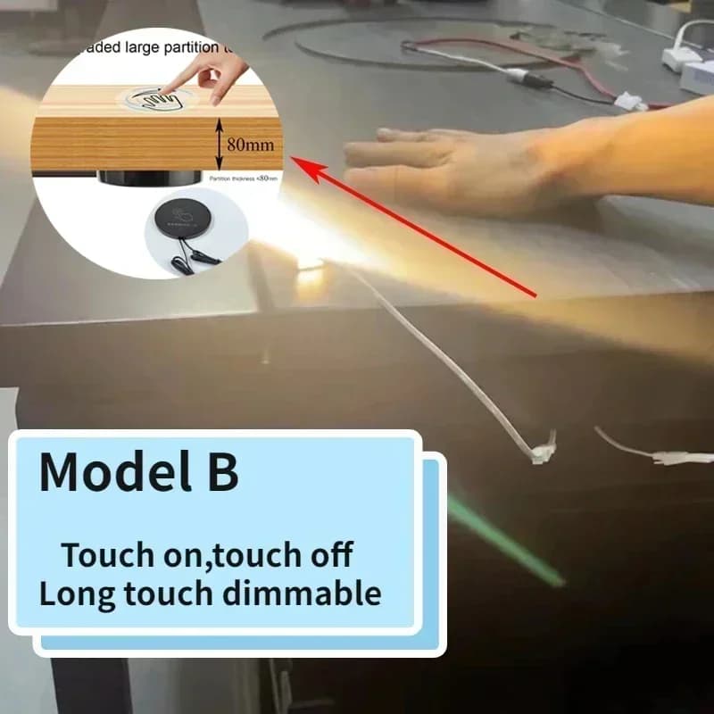 Interrupteur à capteur tactile LED 12V, panneau en bois pénétrant, variateur personnalisé pour maiso