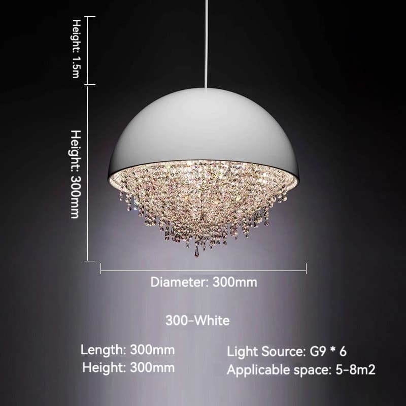 Plafonnier LED circulaire en cristal de luxe, ampoules G9, éclairage d'intérieur, luminaire décorati