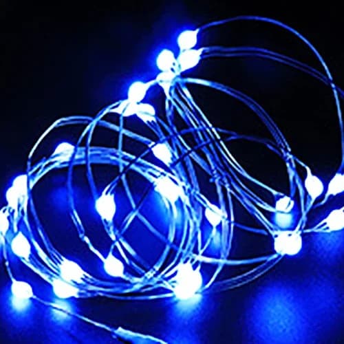 Guirlande lumineuse LED USB en fil de cuivre et d'argent, 1/5/20M, guirlande lumineuse féerique étan