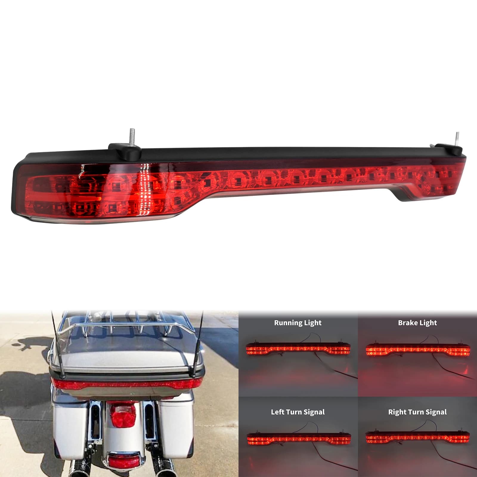 Feu arrière de moto avec clignotant LED pour Harley Touring CVO Road Electra Glide Limited 2014-2025