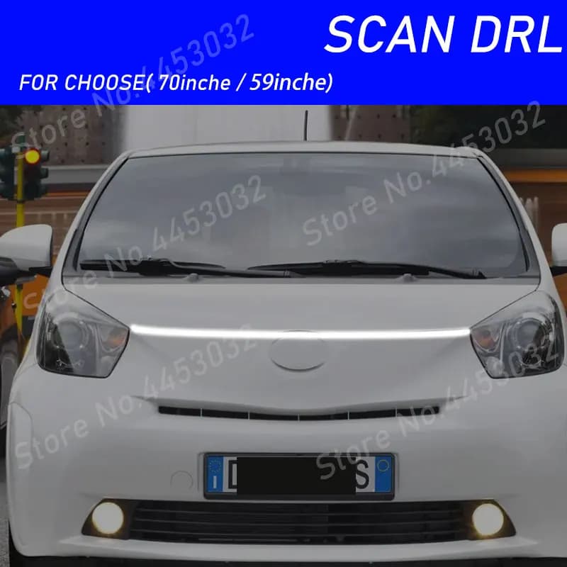 Feu de jour LED blanc DRL pour Toyota iQ, lampe d'ambiance pour capot de voiture, bandes de démarrag