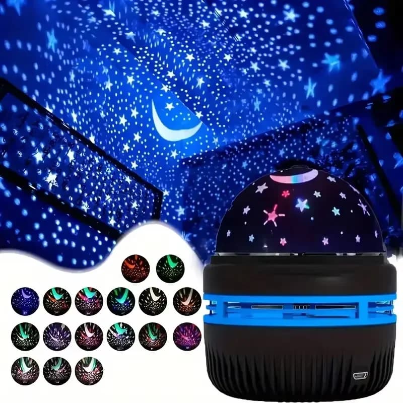 Projecteur LED Ciel Étoilé USB, Lampe Boule Magique, Lumières de Noël, Décorations d'Ambiance pour M