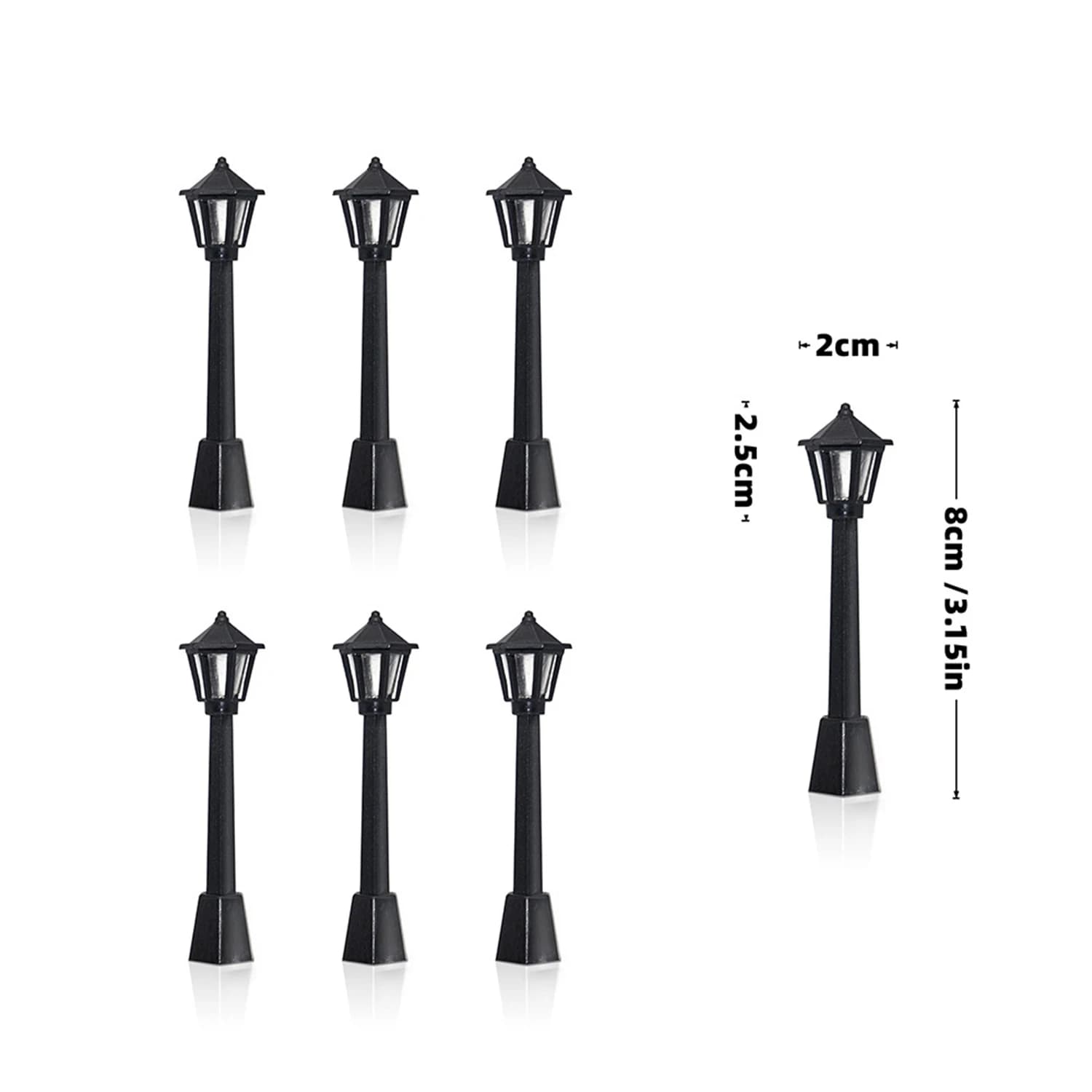 Mini lampadaire l'inventaire en plastique, modèle de maison au beurre, micro paysage, jardin, lampad