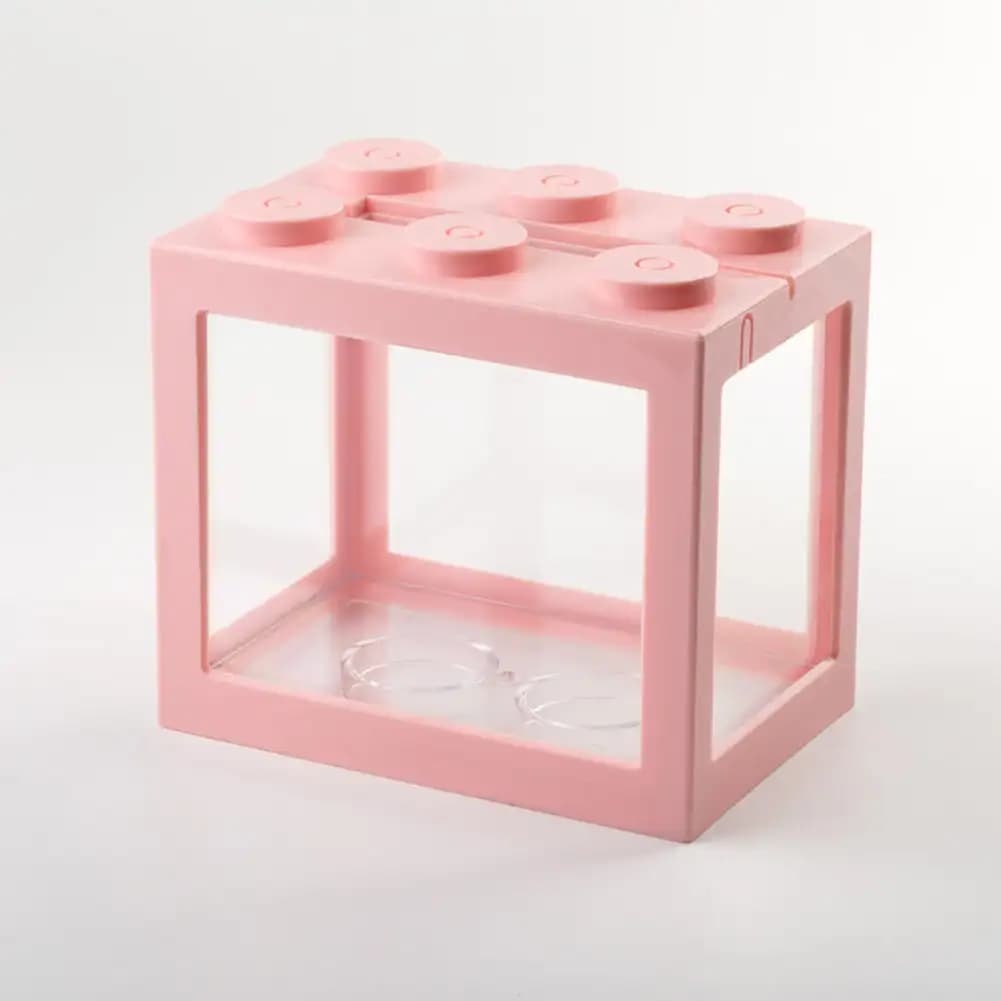 Réservoir d'aquarium empilable multicolore avec boîte de ventilation, accessoires, Mini blocs de con