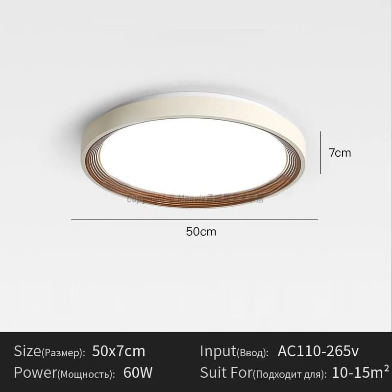 Menvix plafond moderne à LEDs lumière bois maison lumière salon cuisine chambre salle de bain Surfac