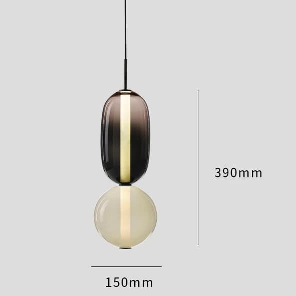 Lustre en verre bonbon lampe suspendue créative suspension de plafond pour Loft salon salle à manger
