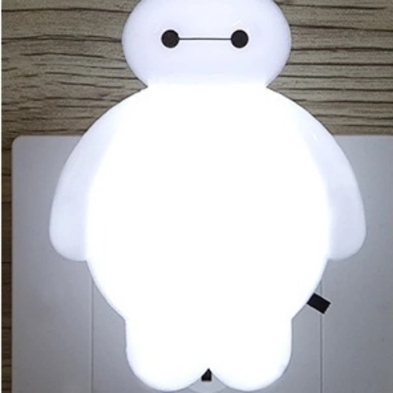 LED veilleuse applique dessin animé forme bouton interrupteur économie d'énergie avec prises américa