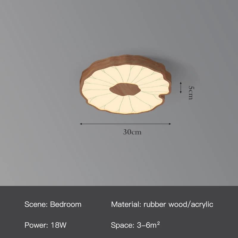 Plafonnier Led en bois au design moderne, luminaire décoratif d'intérieur, idéal pour un Hall, un sa